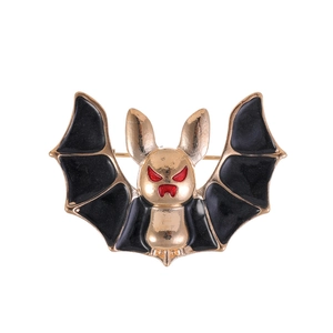 Creative Halloween Bat Animal Brooch For Men Women Gothic Zinc Alloy Enamel Drip Oil Pin Badge For Suit Clothing Accessory