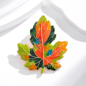 Eleganter Herbst Ahornblatt Brosche Emaille Zinklegierung Strass Künstliche Perle Corsage Anstecknadeln Für Damen Anzug Mantel Schmuck Geschenk