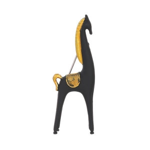 Broche Cheval Abstrait Moderne pour Femmes Hommes Alliage Émail Forme d'Animal Broche Pin pour Costume Manteau Accessoire de Vêtement