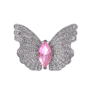 Eleganter Schmetterling Brosche Zinklegierung Strass Eingelegt Bunter Kristall Tier Sicherheitsnadel Für Hochzeit Party Geschenk Damen