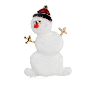 Cartoon Weihnachten Schneemann Brosche Zinklegierung Tropföl Strass Pin Winter Urlaub Anzug Zubehör Für Damen Herren Kinder