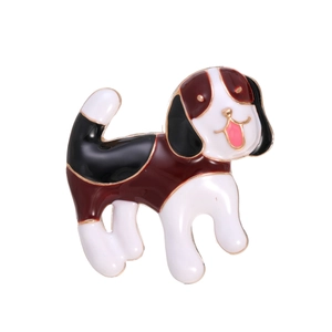 Lindo Broche de Perro Beagle de Dibujos Animados Aleación Esmalte Pin de Animal para Ropa Mochila Pin de Solapa de Aleación de Zinc