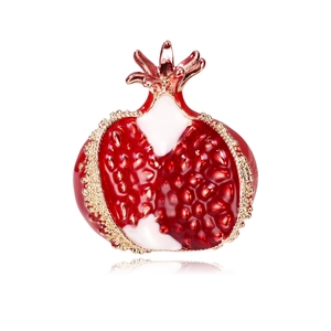 Broche Grenade Créative pour Femmes en Alliage de Zinc et Émail Épingle à Fruits pour Manteau Cheongsam Bijoux Décoratifs Cadeau