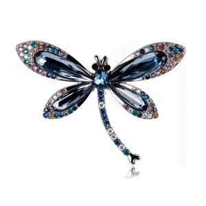 Squisita Spilla Libellula di Lusso Lega di Zinco Forma Animale Strass Spilla per Abito Gioielli Regalo Per Unisex