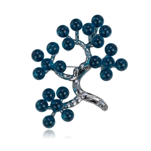 Elegant Alloy Holly Berry Tree Branch Brooch Pin For Women With Artificial Pearl Accents Winter Accessory For Coat Shawl Dress