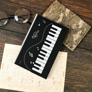 Artistic Piano Theme Hard Shell Magnetic Notebook Musical Notes Design Journal For Student Office School Stationery Gift