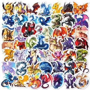 Autocollants Dinosaure Dragon Imperméables Pour Enfants Autocollants En Vinyle Animaux Dessins Animés Pour Bouteille D'Eau Ordinateur Valise Guitare