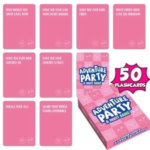 Adventure Party Game Cards Pink Social Interaction Sheets Double Sided Printing Fun Q&A For Gathering Party Adults