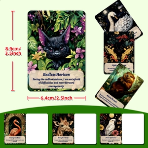 50er-Pack Tier-Enzyklopädie-Kunstkarten mit Zitaten, Größe 8,9x6,4 cm, Vintage-Stil