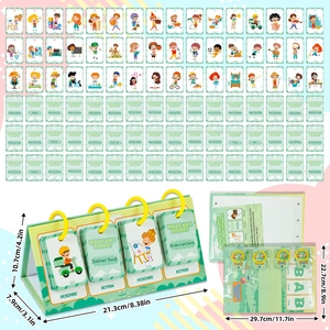 Set di 96 carte educative per bambini con supporto da tavolo per l'apprendimento