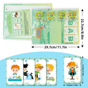 Carte educative comportamentali per bambini con icone illustrate di attività quotidiane a colori