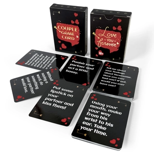 50 carte da gioco per coppie in inglese Love You Forever con carte e scatole nere