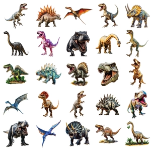 50 Stück realistische Dinosaurier Graffiti Aufkleber für Laptop und Skateboard Deko