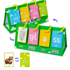 Englisch-Phonetik-Lernset für Kinder mit Karten und grünem Klappständer