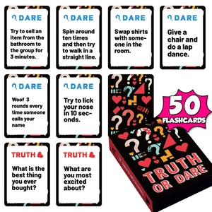 Creative Truth Or Dare Game Cards Fun Interactive Social Flashcards Multicolor Party Gathering Entertainment Tool For Adults