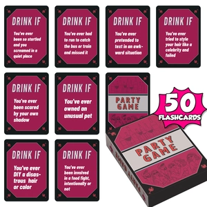Adult Drinking Game Cards For Fun Social Parties Drink If Challenge Cards Black Pink Theme Board Game For Group Events