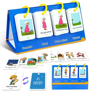 Educational flip chart toy for children to learn English sentence building and vocabulary