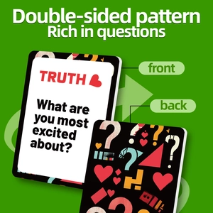 Truth or Dare creative interaction game cards with double-sided design for parties