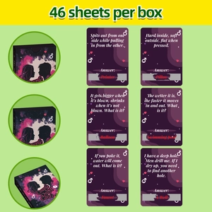 Romantic scratch-off card game for couples with 46 interactive adult challenges and purple box