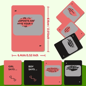 Interactive romantic scratch-off card game for couples featuring 46 quest challenges