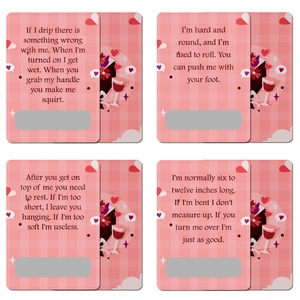 Coffret de cartes à gratter romantiques pour couples avec thèmes rose et énigmes