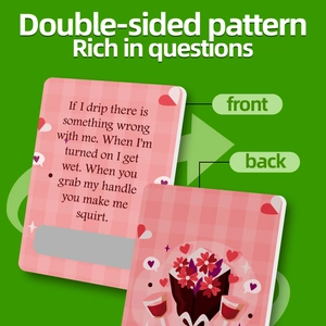 Cartes à gratter roses double-face pour couples avec énigmes pour soirées romantiques