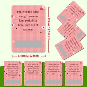 Cartes à gratter roses à carreaux avec énigmes pour soirées en amoureux en couple