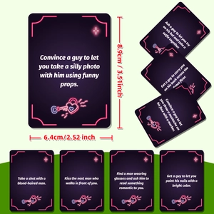 50 Girls Night Out drinking game cards with social challenges for women party