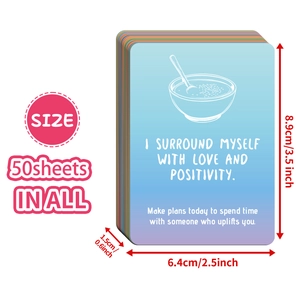 Set de 50 tarjetas de afirmación arcoíris con frases positivas y diseños motivadores