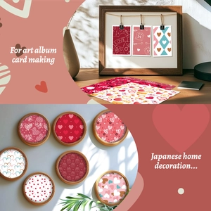 Detail van rood hart scrapbooking papier voor doe-het-zelf kunstalbums en kaarten maken