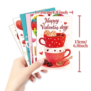 50-piece pink Valentine's Day wall collage card set featuring heart illustrations and quotes