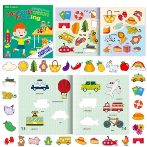 Kids educational sticker book for concentration training and cognitive development