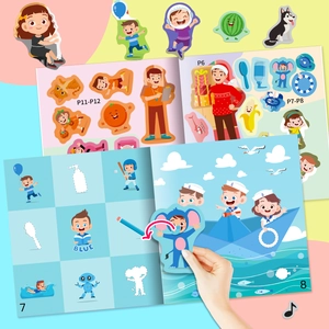 Kids educational sticker book for color recognition and interactive puzzle learning