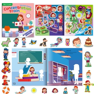Educational career-themed sticker book for kids age 2-6 with colorful character stickers