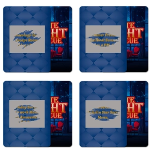 Set of 46 Date Night Rescue scratch-off cards featuring romantic activities and neon designs