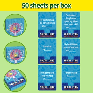 You're Lying party card game with 50 sheets for interactive drinking and group social fun