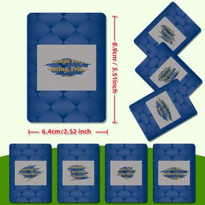 Set of 46 romantic couple date idea scratch cards with blue diamond pattern 3.5x2.5 inch