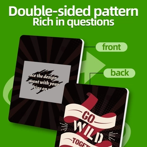 Creative black double-sided scratch-off cards for couples with GO WILD TOGETHER design