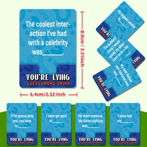 50-card Truth or Drink party game set measuring 8.9x6.4cm for interactive social fun
