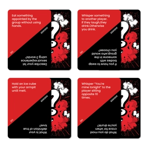 Truth or Dare card game for adults featuring 50 interactive party drinking challenges
