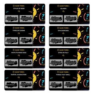 Set of 46 interactive scratch-off truth or dare game cards for social party entertainment