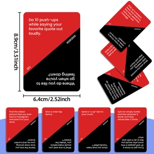 50 Truth or Dare game cards with DO and ANSWER prompts for adult social interactive parties