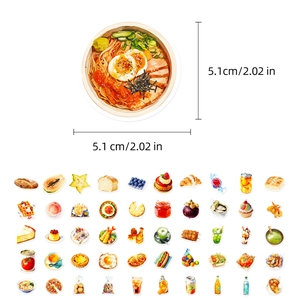 56 pegatinas de comida realistas para álbumes de recortes y decoración de portátiles