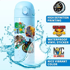 50 stickers de skate en vinyle imperméables avec des motifs de graffitis colorés