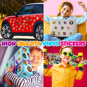 Autocollants en vinyle imperméables sur voiture, ordinateur, boîte cadeau et skateboard