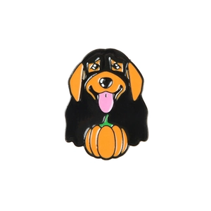 Halloween Enamel Pumpkin Dog Brooch Pin Cartoon Animal Alloy Badge For Women Men Kids Backpack Clothing Decoration Jewelry