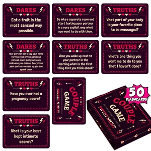 Sweet Night Couple Game Romantic Interactive Tabletop Card Game Truth Or Dare For Adults Valentine's Day Gift Paper Cards