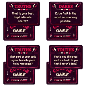 Sweet Night interactive couple game cards featuring romantic truth or dare challenges