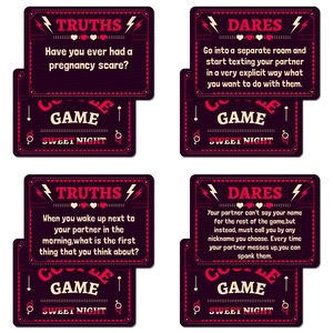 Couple Game Sweet Night card set with 50 romantic Truths and Dares for couples
