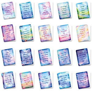 Lot de 50 cartes de motivation colorées aux décors artistiques et oniriques vibrants